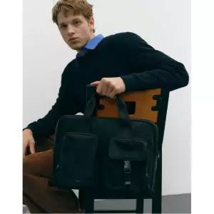 JILLSTUART MEN ACC [ESSEN] 에쎈 블랙 나일론 버클 포인트 브리프케이스 JUBA5F923BK