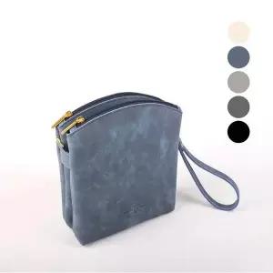 2단 지퍼 분리 수납 미니 클러치 크로스백 숄더 가방