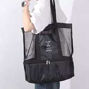 다용도 메쉬 비치 숄더백 1P 해변 수영장 사우나 가방