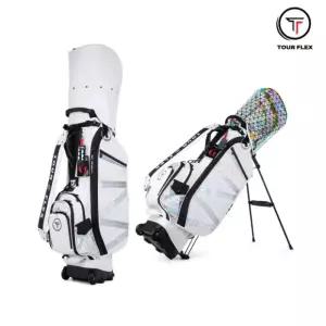 [정품] 투어 플렉스 핀크스 휠 스탠드백 골프백 화이트