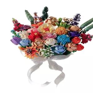 블록 조립 꽃다발 선물용 꽃블록 장난감 장미 만들기 플라워 호환 인테리어