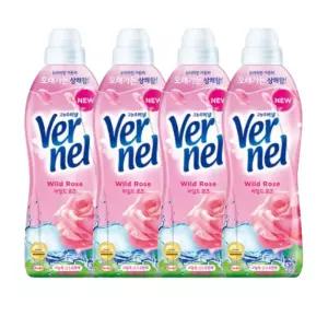 헨켈 고농축 섬유유연제 버넬 0.9L 4개 로즈