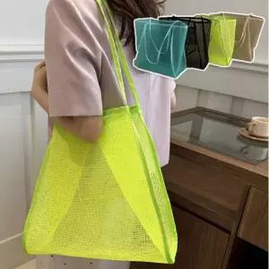 여름 여행 코디 그물 비치백 네트백 가방 숄더백