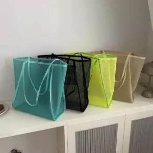 4컬러 그물백 숄더백 비치백 여름 수영가방