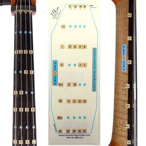 첼로를 위한 환상적인 핑거 가이드 현악기 모든 노트 학습을 핑거보드 및 프렛보드 스티커 성인 초보 첼로 3/4 사이즈