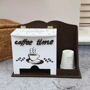 [라일리생활건강] Rly 종이컵수납가능 커피정리함 브라운