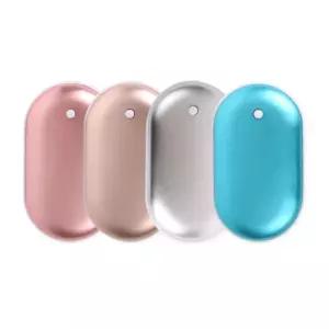 타원 충전식 USB 손난로 실버USB 사무실 보온 휴대용 용품 디자인 크리스마스선물 연말선물