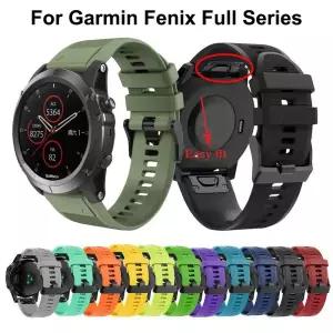 실리콘 시계 밴드 스트랩, Garmin Fenix 6X 6 6S Pro 7X 7 Easyfit 손목 밴드, Fenix 5 5X 5S Plus 스마트
