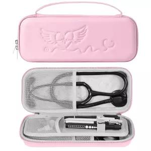 3M 라이트만/ADC/오므론/MDF 청진기용 케이스 메쉬 포켓 및 펜 슬롯이 있는 하드 EVA 보호 휴대용 가방