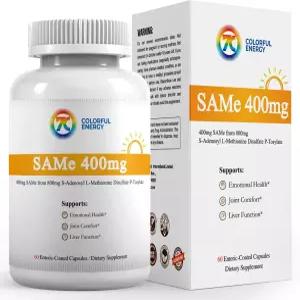 Sam-e 효과 기분 및 관절 편안함을 향상시키는 7c e 400mg 보충제 S-Adenosylmetionine 비타민 B6 B12 첨가