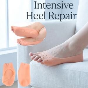 1쌍의 부드러운 실리콘 보습 젤 양말 세트 발 관리 보호대 건조하고 갈라진 발뒤꿈치 완화 깔창 페디큐어