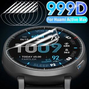 Huami Amazfit Active Max 스크린 프로텍터용 스마트워치 액세서리용 HD 투명 소프트 TPU 하이드로겔 필름