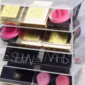 아크릴 서랍 섀도우 수납함 립스틱 투명 파우더 선반 정리함 4단