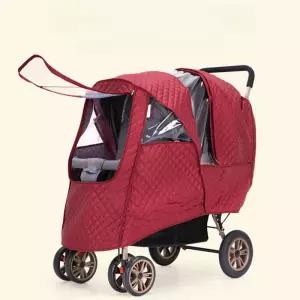 레인 쌍둥이유모차방풍커버 커버 방한 인용유모차