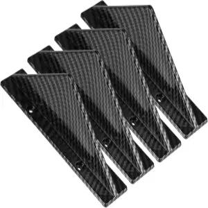 히하하 4pcs 블랙 스트레이트 카 리어 하부 범퍼 스플리터 립 윙 디퓨저 샤크 핀 스포일러 범용 및 자동차