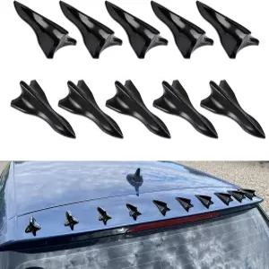 10PCS 에어 소용돌이 발생기 디퓨저 샤크 핀 세트 키트 자동차 스포일러 범용 차량 교체 SUV 트럭
