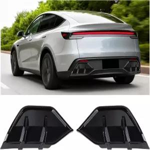 2025-2026 테슬라 모델 Y 주니퍼와 호환되는 리어 범퍼 디퓨저 립 드릴링 스포일러 샤크 핀 퍼포먼스