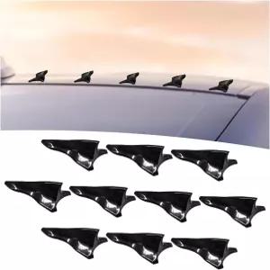 10PCS 차량용 디퓨저 샤크 핀 키트 범용 방수 자가 접착 자동 공기 소용돌이 발생기 장식 대부분의 위한