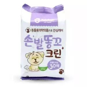 강아지 물티슈 똥꼬 손발 애견 세정 물티슈 30매 바디 샤워 고양이 댕댕이 발티슈