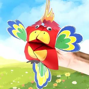 종이접기 앵무새 인형 만들기 세트 종이 오리 색종이 동물 창작 예술 어린이 활동 크래프트