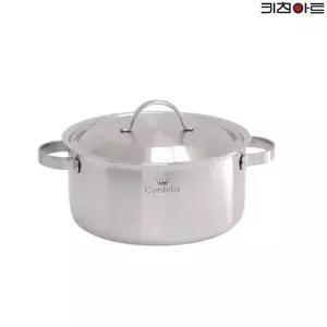 키친아트 코델리아 IH 인덕션가능 통5중 스텐레스 양수냄비 24cm