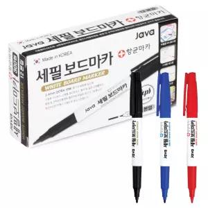 자바 세필 보드마카 항균마카 12개 화이트보드