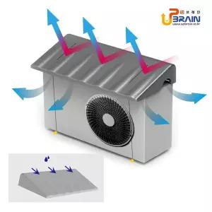 업브레인 신형 3세대 에어컨 실외기 커버 열차단 덮개 국산 특허출원 난연소재 냉방비절약 절전