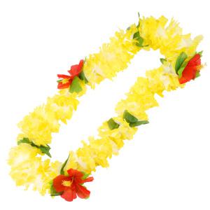 꽃잎 목걸이 (노랑) 하와이 소품