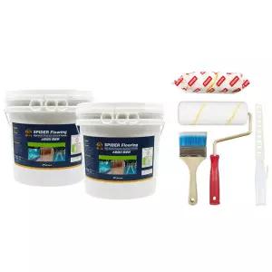스파이더 플로어 빈티지 셀프 바닥인테리어 냄새없는 무취 수성 에폭시 투명페인트 3kg+최고급 도구세트