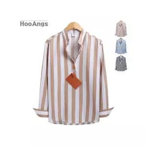 [후앙스]굵은스트라이프 헨리넥 셔츠 SMST3837_P047521666