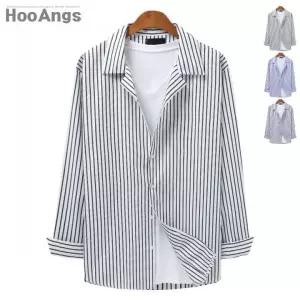 [후앙스]오버핏 스트라이프 파자마 셔츠 OSST1018_P053536614