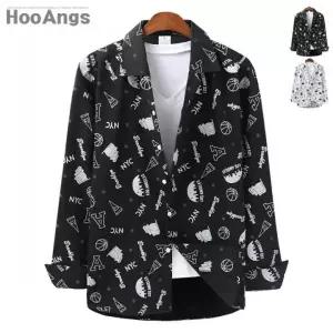 [후앙스]오버핏 도시나염 파자마 넥 셔츠 SMST6347_P060388068