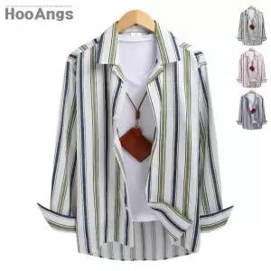 [후앙스]배색스트라이프 오버핏셔츠 SMST4837_P042787754