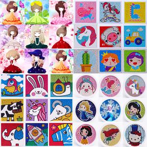 보석십자수 어린이 3+1 캔버스형 세트 액자포함 액자형 비즈십자수 비즈공예 DIY