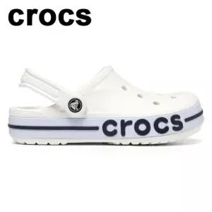 크록스 남여공용 바야밴드 클로그 화이트 네이비 205089-126