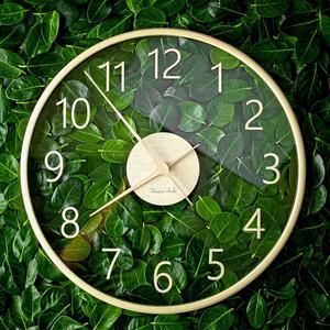 Banana 바나나 큰41cm 유리나무 벤자민(Benjamin) 주문제작 무소음 인테리어 거실 시계