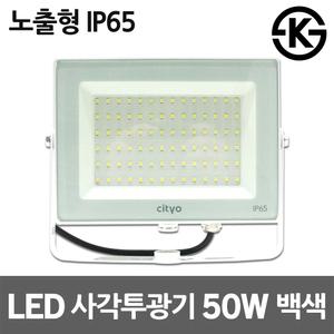 씨티오 LED사각투광기 50W 노출형 백색 투광등 공장등 주광색 전구색 IP65 슬림투광등 행사조명 간접조명