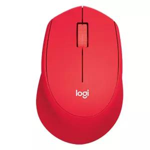 로지텍코리아 무소음 무선 마우스 M331 레드 색상