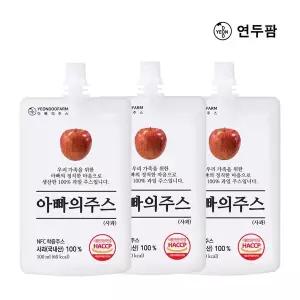 [연두팜] 돌려따는) 아빠의주스 사과즙 낱개 100ml