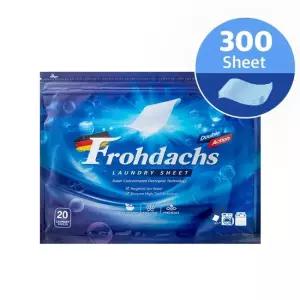 [가벼운 한장 세제] 고농축 시트 종이세제 세탁세제 20매x15팩 총 300매) 드럼세탁기 통돌이 공용