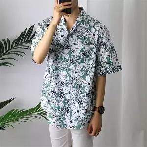 [후앙스]꽃잎프린트 MI 오버핏 하와이안 반팔 남방 SMST2647_P062989744