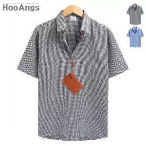 [후앙스]체크브이 헨리넥 반팔셔츠 SMST2147_P049186632