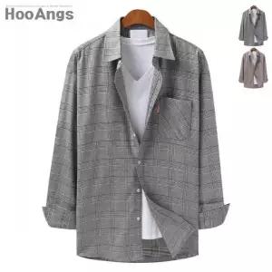 [후앙스]오버핏 DF045 라벨포켓 체크남방 NDST0545_P055517921