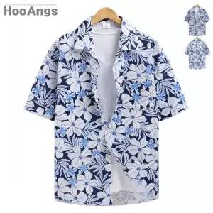 [후앙스]꽃잎스타일 SK 오버핏 하와이안 반팔 셔츠 SMST2547_P062853737