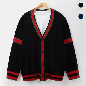 [후앙스]오버핏 꽈베기 포인트 포켓 니트가디건 EYCD9213_P088949958