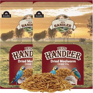 펫츠핸들러 햄스터&고슴도치 영양간식 건조밀웜 리필 150gx2개