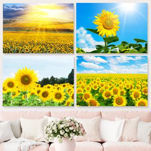 돈을부르는그림 해바라기 그림 액자 풍수 거실 인테리어 집들이 부모님 개업 선물