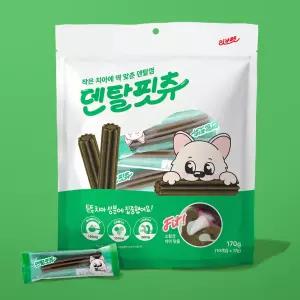 리브펫 덴탈핏츄  강아지껌 덴탈 치석제거 양치 애견 소형견 노령견 입냄새 1개 10P 170g