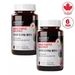 [인테로] 캐나다 밀크씨슬 밸런스 90캡슐 X 2병 6개월분 간건강 실리마린 비타민B 영양제