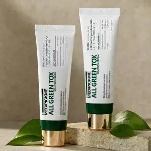메디픽미 올그린톡스솔루션 수분크림50ml,2개 색소침착 병풀 청소년 성인 여드름성 피부 사용에 적합
